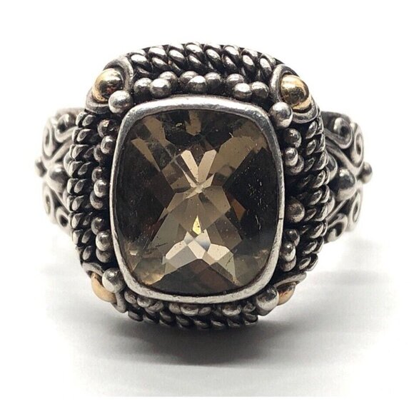 18k Gold and Sterling Silver Ring 925 Size 9.5 BA Bali Suarti Vintage - Picture 2 of 10